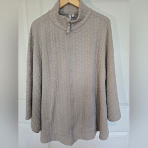 Peach shawl zipper jacket